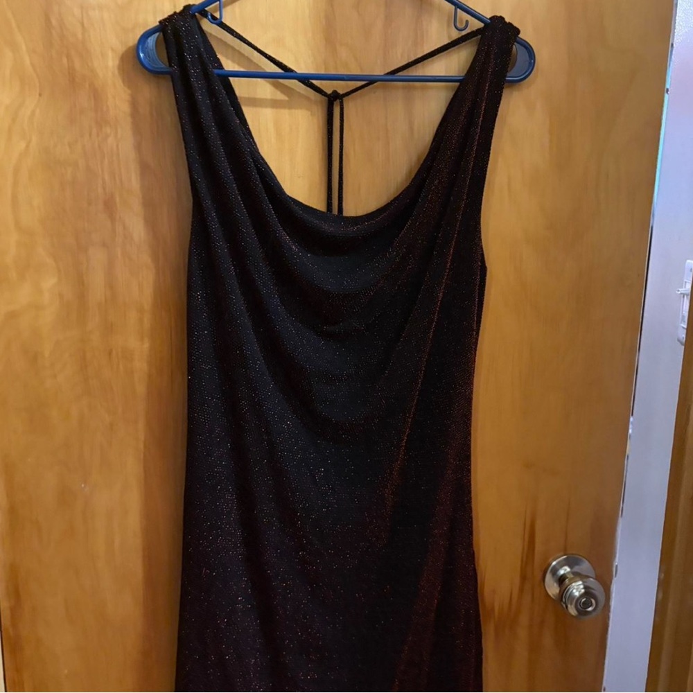 Rock & Republic Shimmering Black Backless Dress